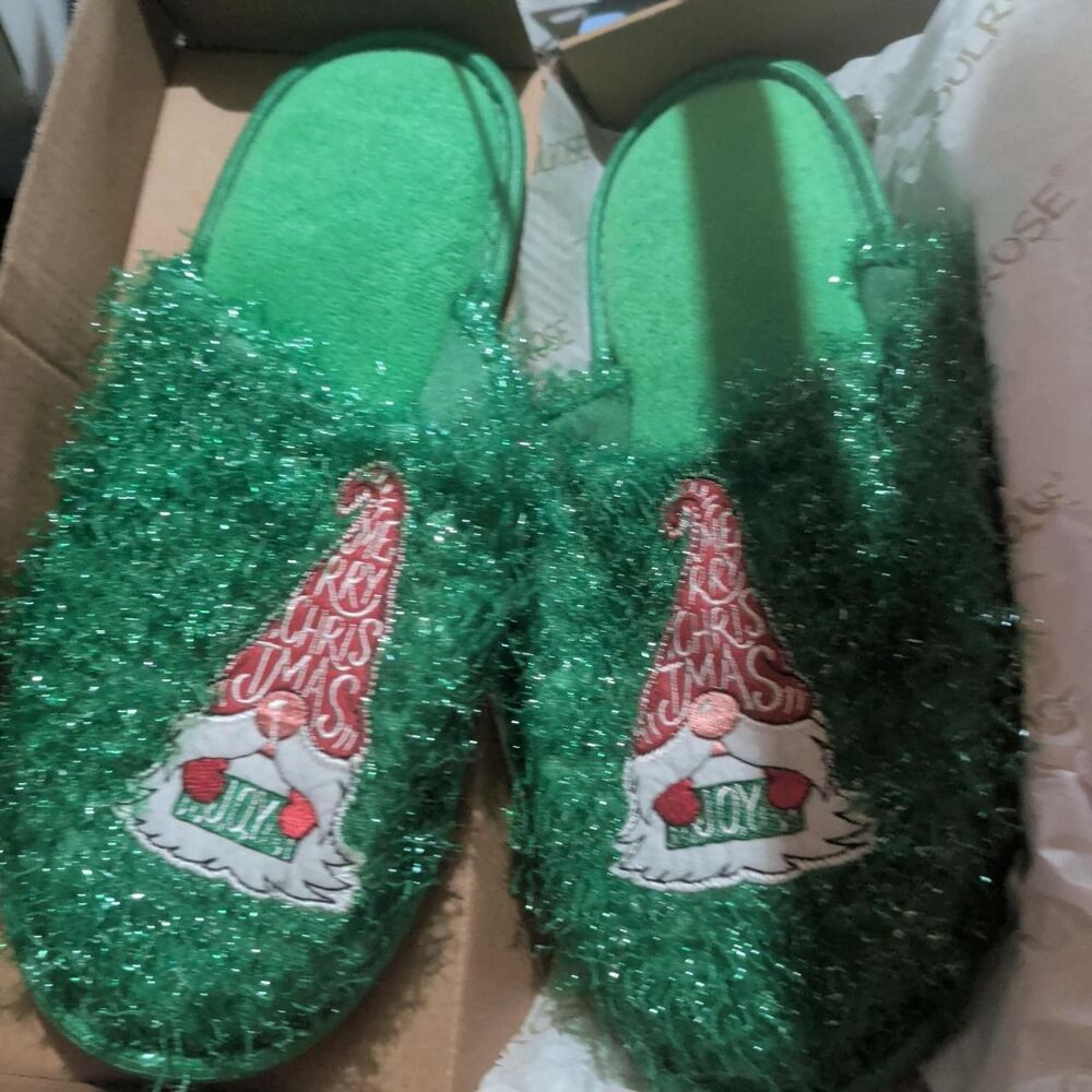 Women's Green Slippers